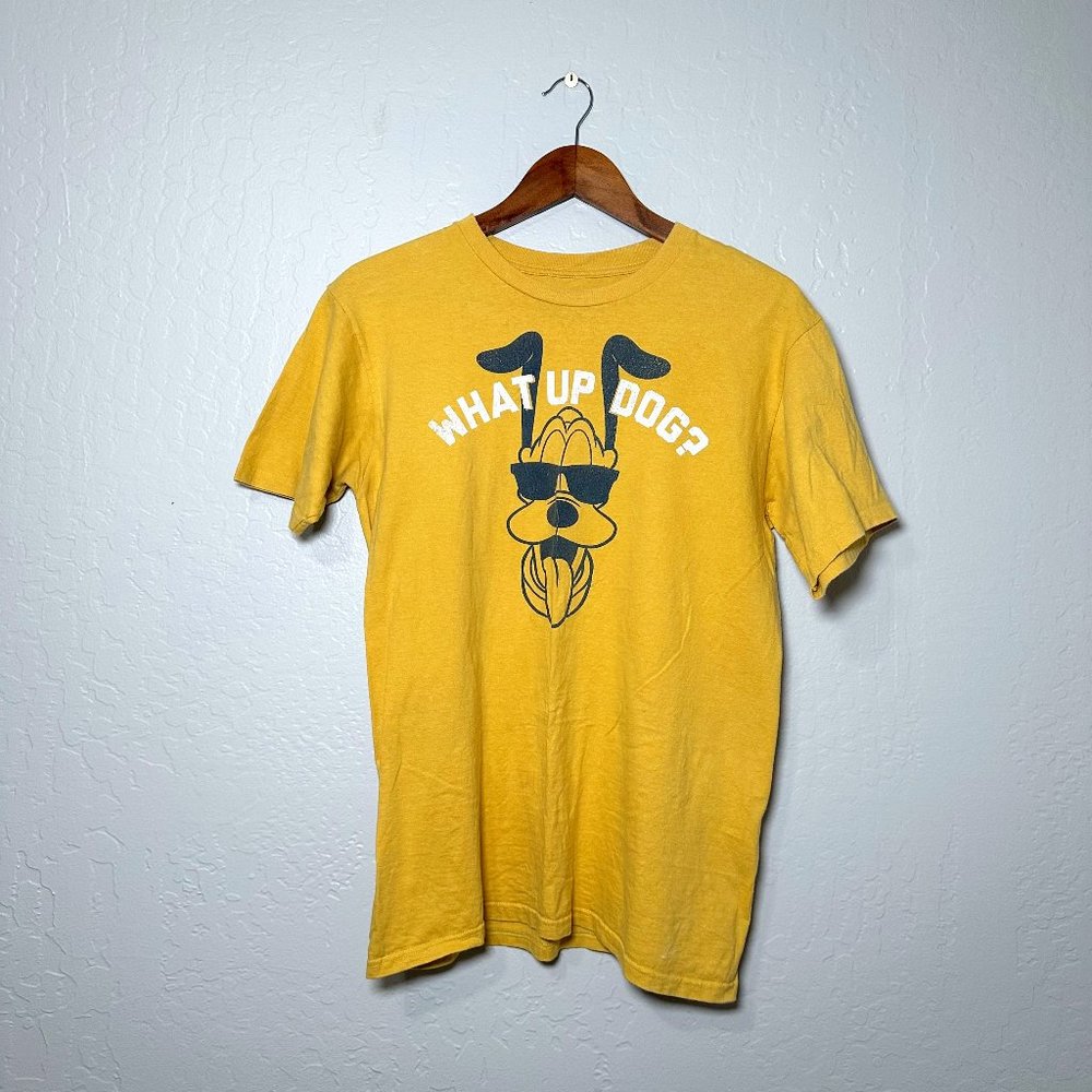 DISNEY PARKS PLUTO WHAT UP DOG T SHIRT Size M